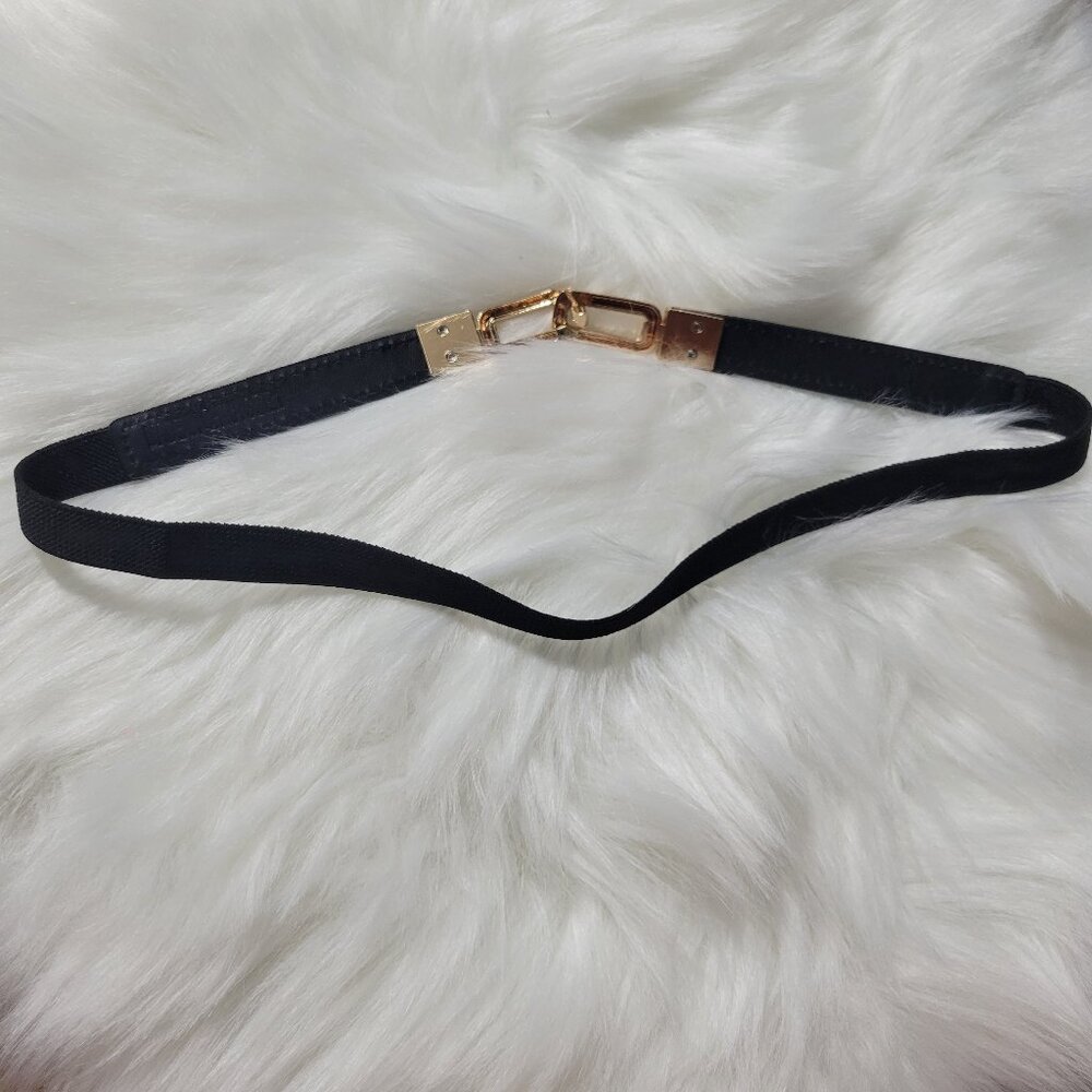 Black Elastic Stretch Belt - Picture 2 of 7